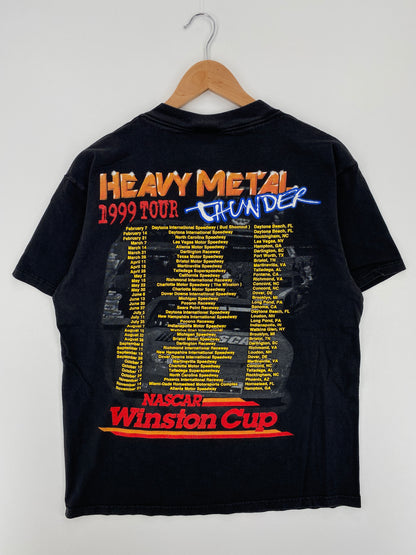 1999 NASCAR HEAVY METAL THUNDER Size L Vintage Racing T-Shirt / A8181