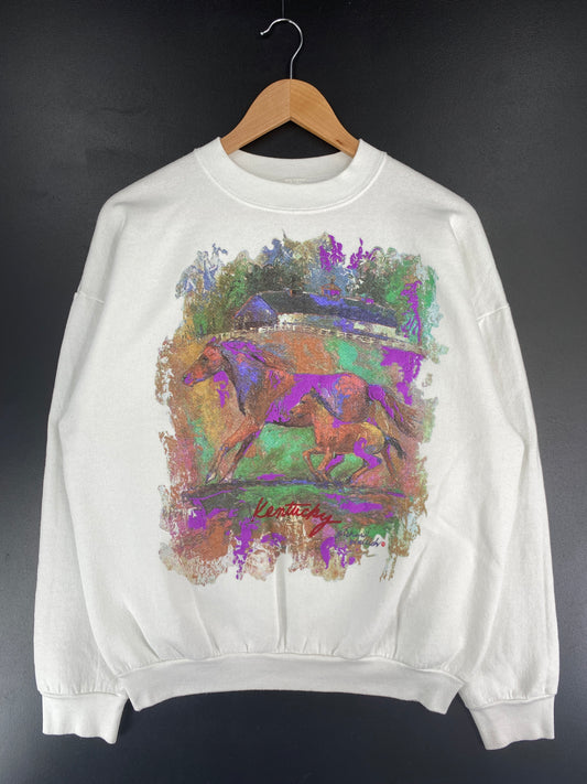 90's KENTUCKY HORSES Made in USA Size XL Vintage Sweat-shirt / E5844S
