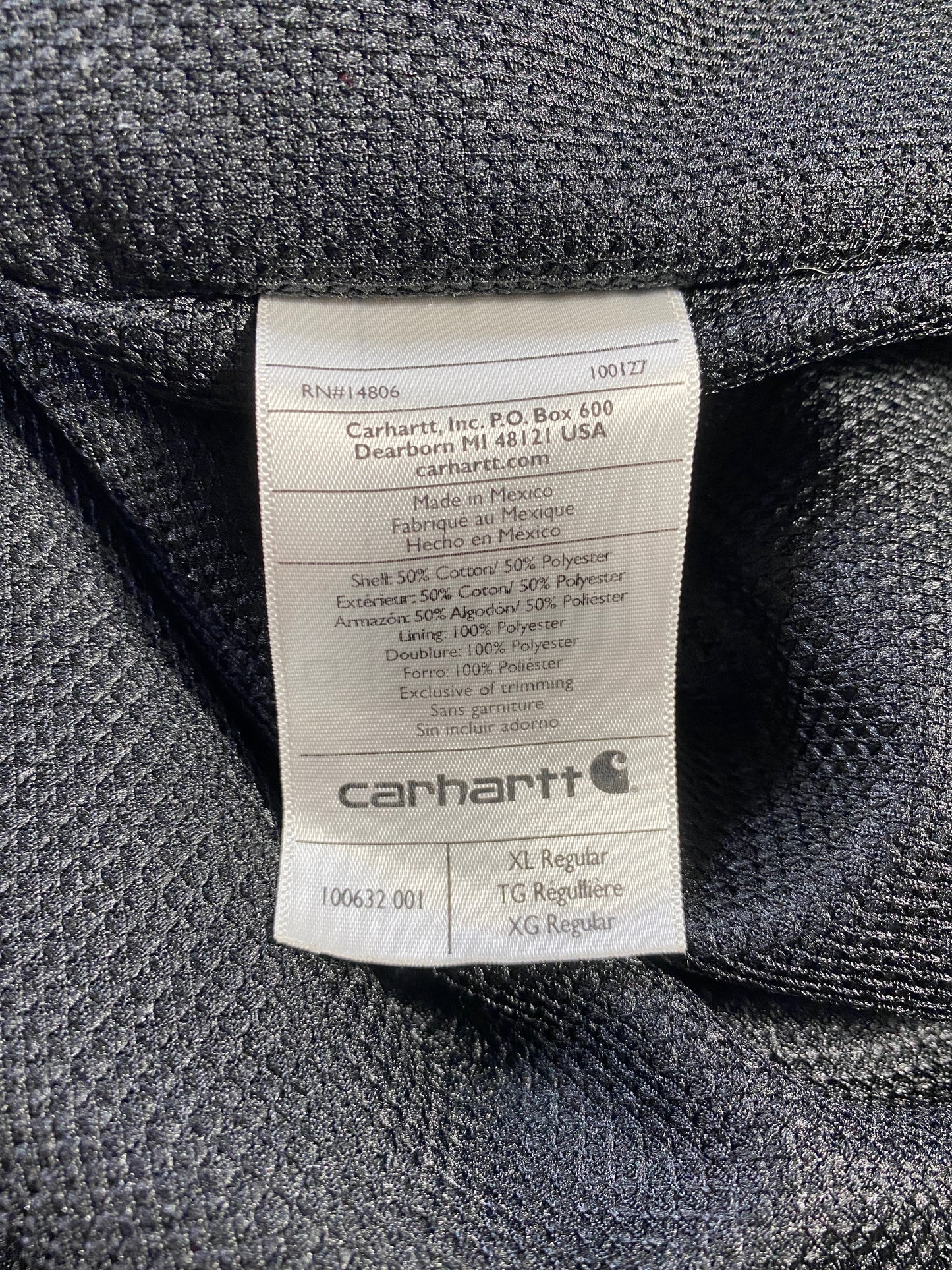 Vintage CARHARTT Size XL Zip-up Hoodie Sweat-Shirt / E299