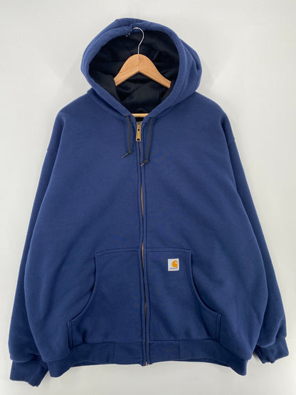 Vintage CARHARTT Size XXL Zip-up Hoodie Sweat-Shirt / E298