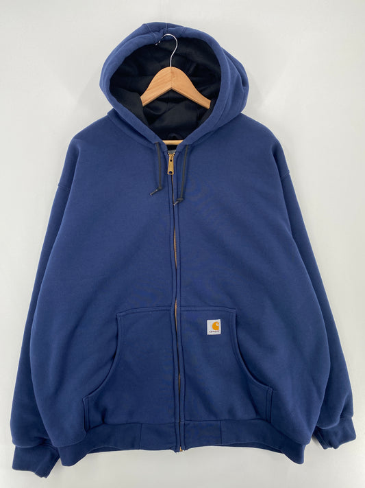Vintage CARHARTT Size XXL Zip-up Hoodie Sweat-Shirt / E298