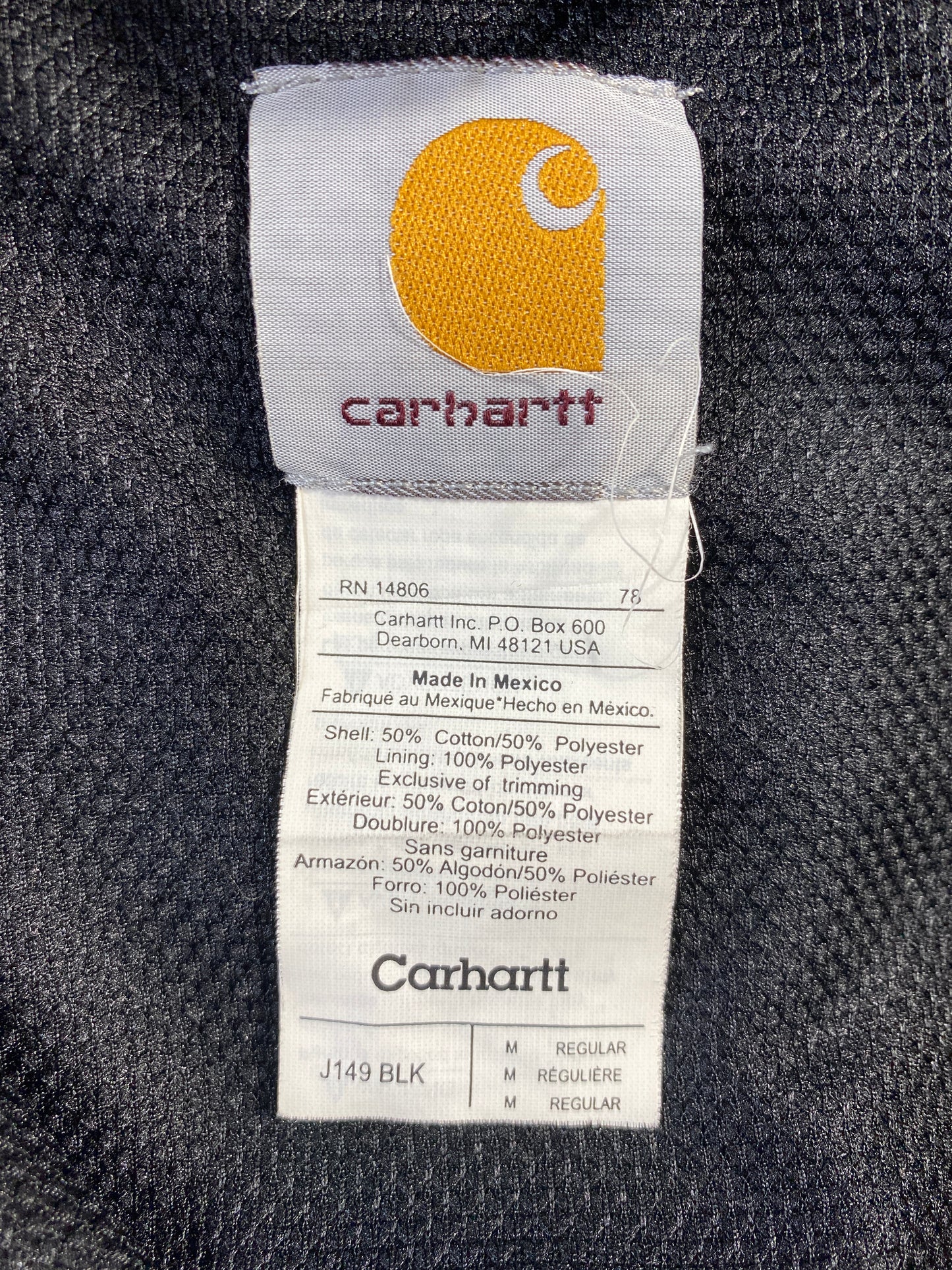 Vintage CARHARTT Size M Zip-up Hoodie Sweat-Shirt / E296