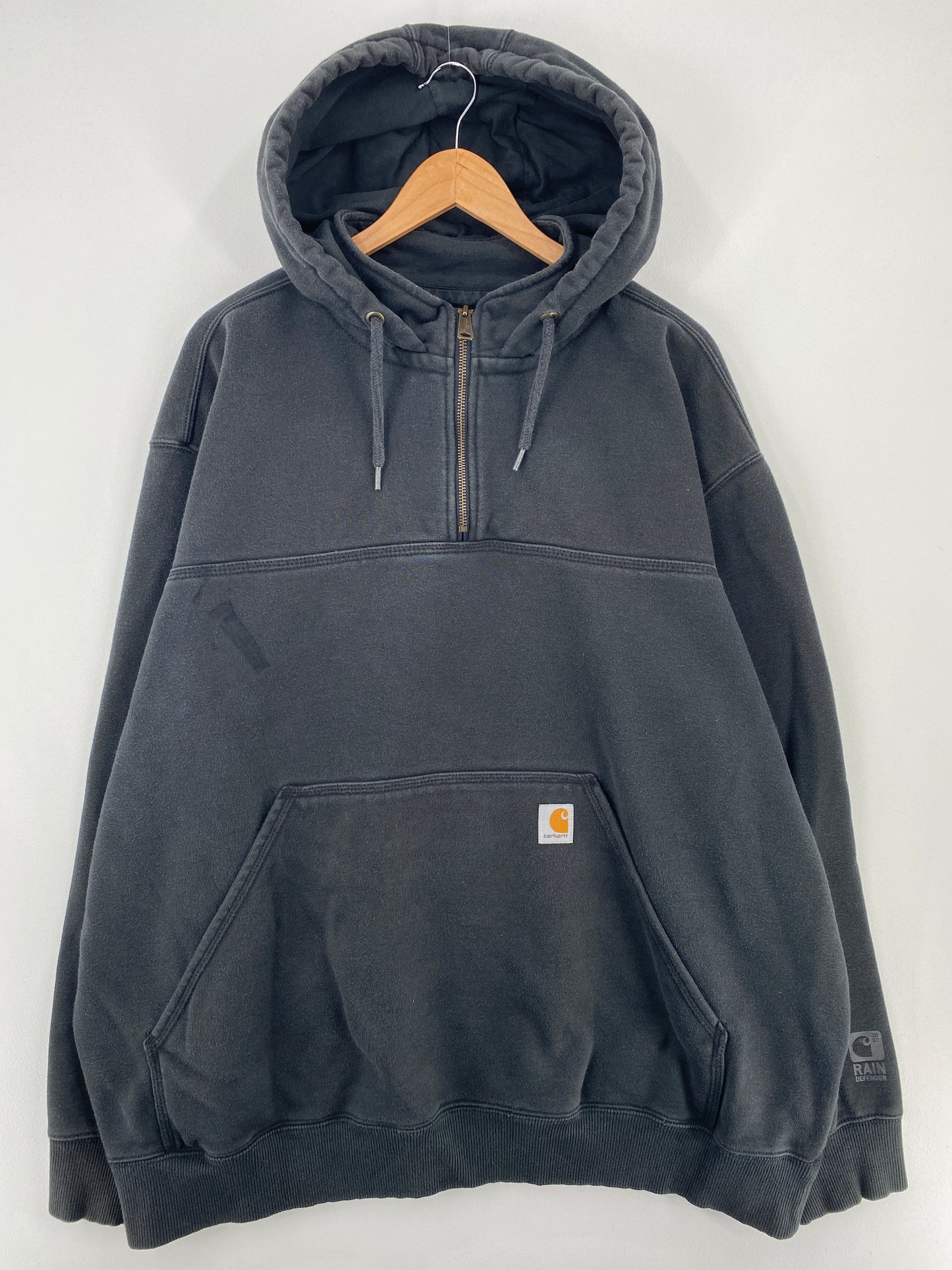 Vintage CARHARTT Size XXXL Half Zip Hoodie Sweat-Shirt / E294