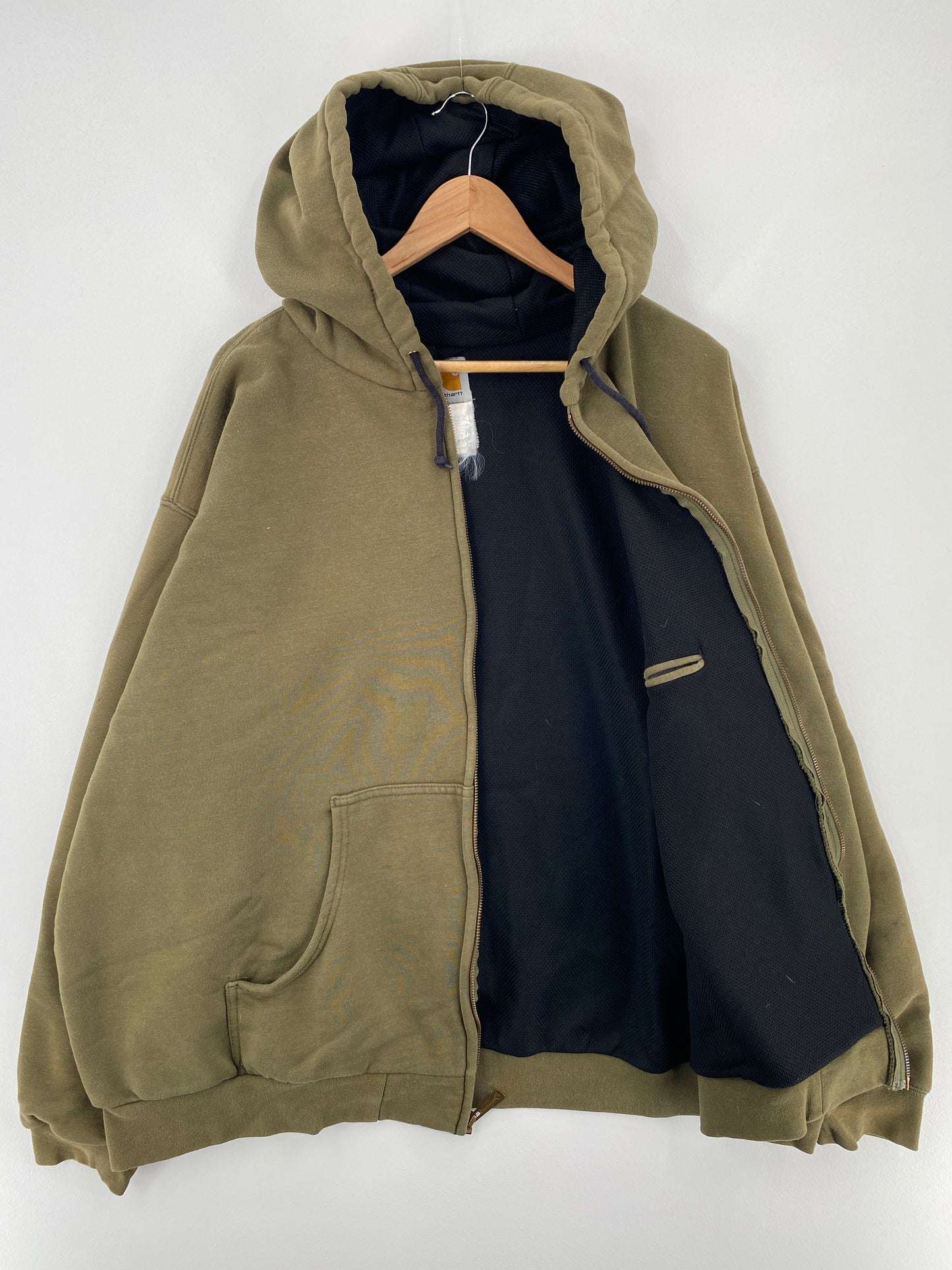 Vintage CARHARTT Size No Tag(Approx.XXL) Zip-up Hoodie Sweat-Shirt / E291