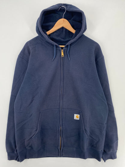 Vintage CARHARTT Size L Zip-up Hoodie Sweat-Shirt / E293