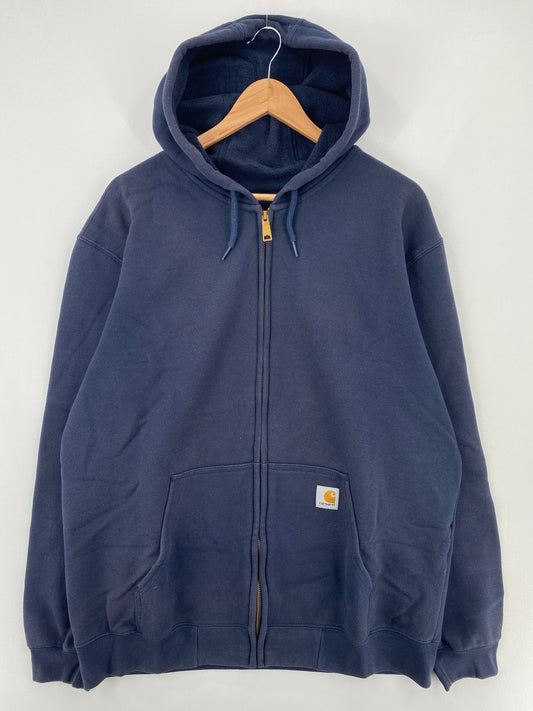 Vintage CARHARTT Size L Zip-up Hoodie Sweat-Shirt / E293