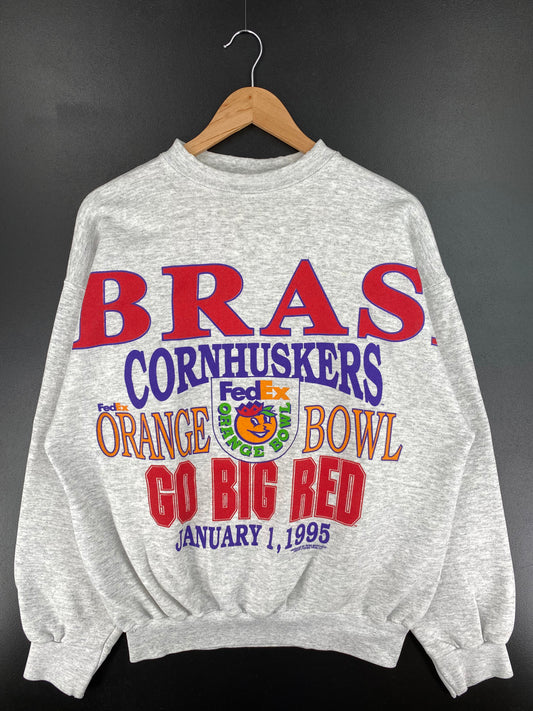 90's NEBRASKA Made in USA Size XL Vintage College Sweat-Shirt / A2802