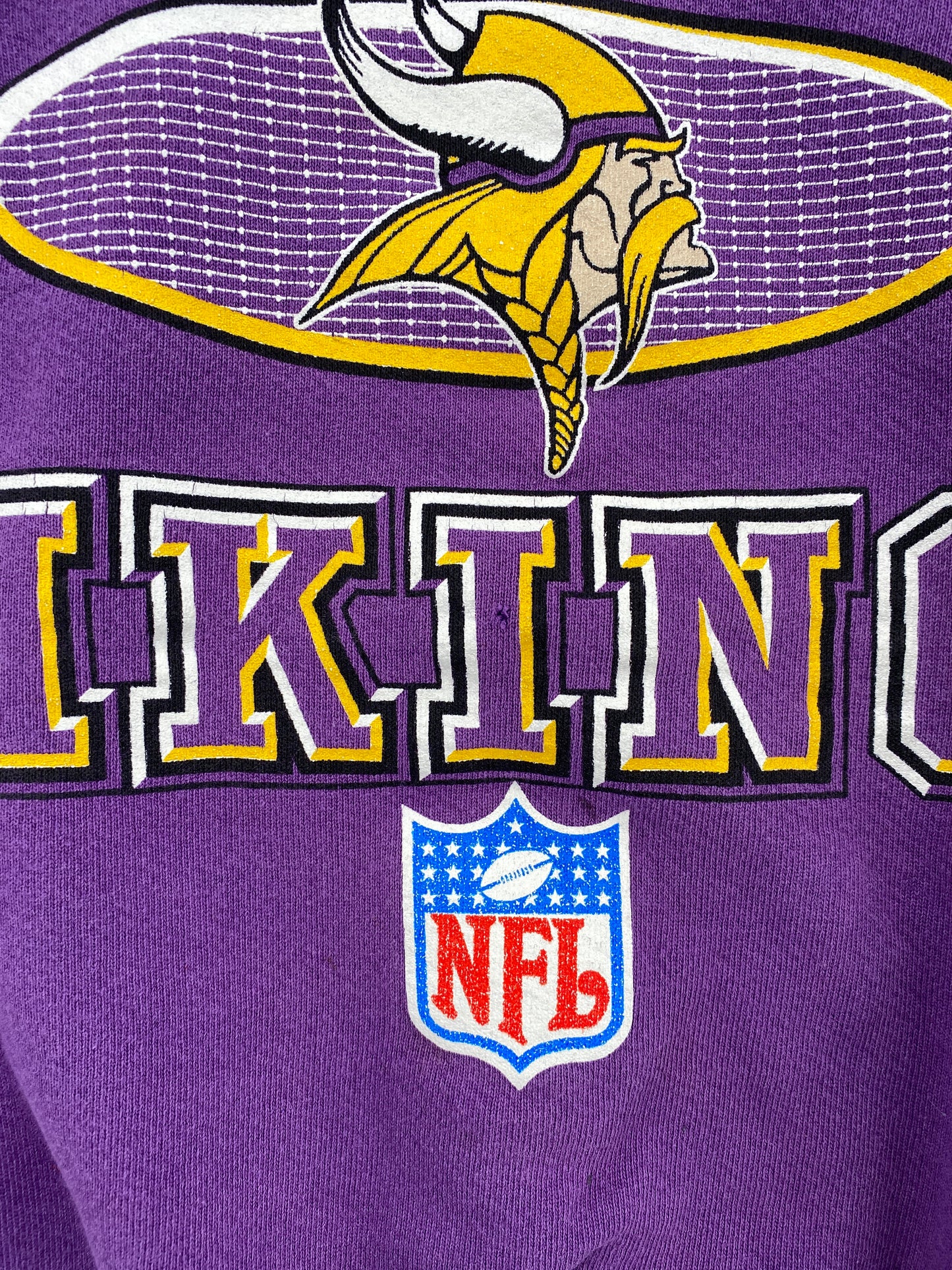 90's MINNESOTA VIKINGS Made in USA Size XL Vintage NFL Sweat-shirt / E309