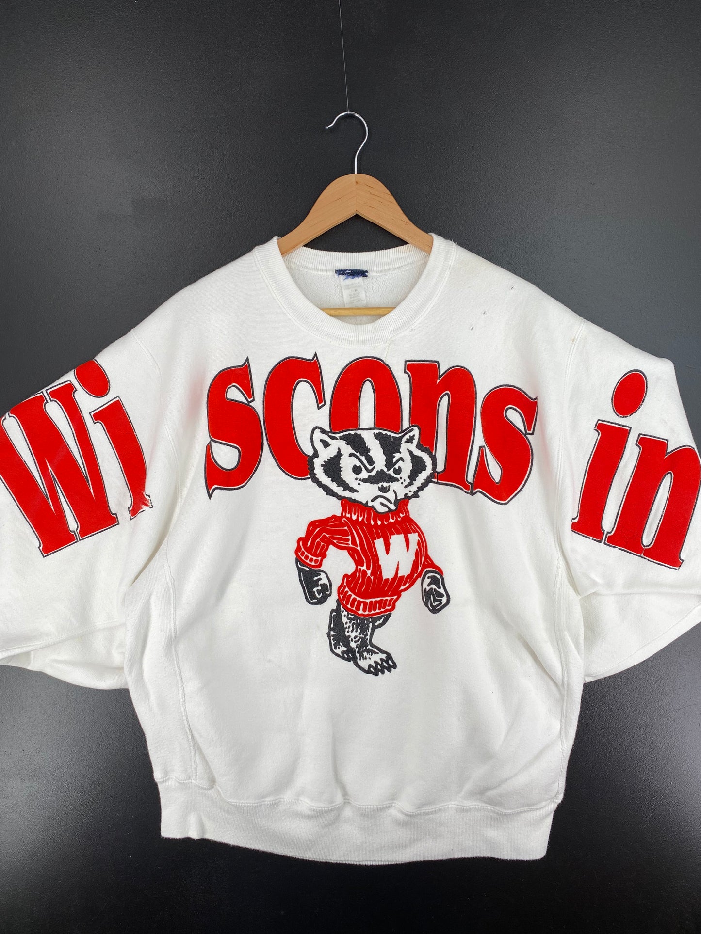 90's WISCONSIN Size XXL Vintage College Sweat-Shirt / A2803