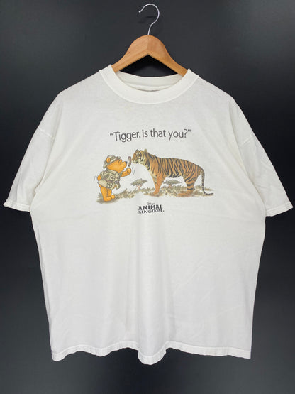 00' DISNEY POOH ANIMAL KINGDOM Size No Tag (Approx. XL) Vintage T-shirt / 9441