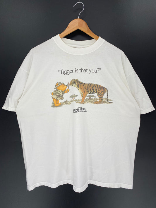 00' DISNEY POOH ANIMAL KINGDOM Size No Tag (Approx. XL) Vintage T-shirt / 9441