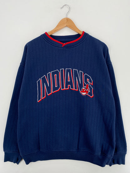 90’s STARTER x CLEVELAND INDIANS Size XL Vintage MLB Sweat-Shirt / A5399