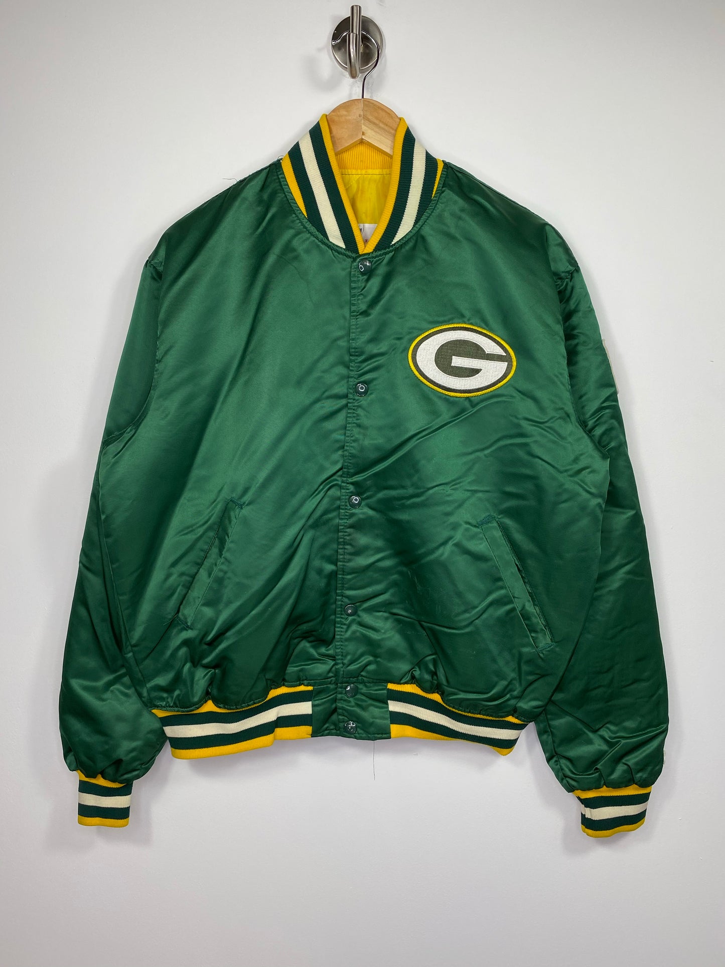 90's Starter x Packers Made in USA Vintage NFL Padded Nylon Jacket / 5031