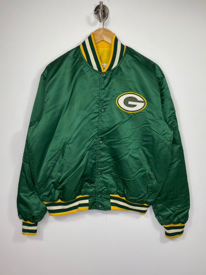 90's Starter x Packers Made in USA Vintage NFL Padded Nylon Jacket / 5031