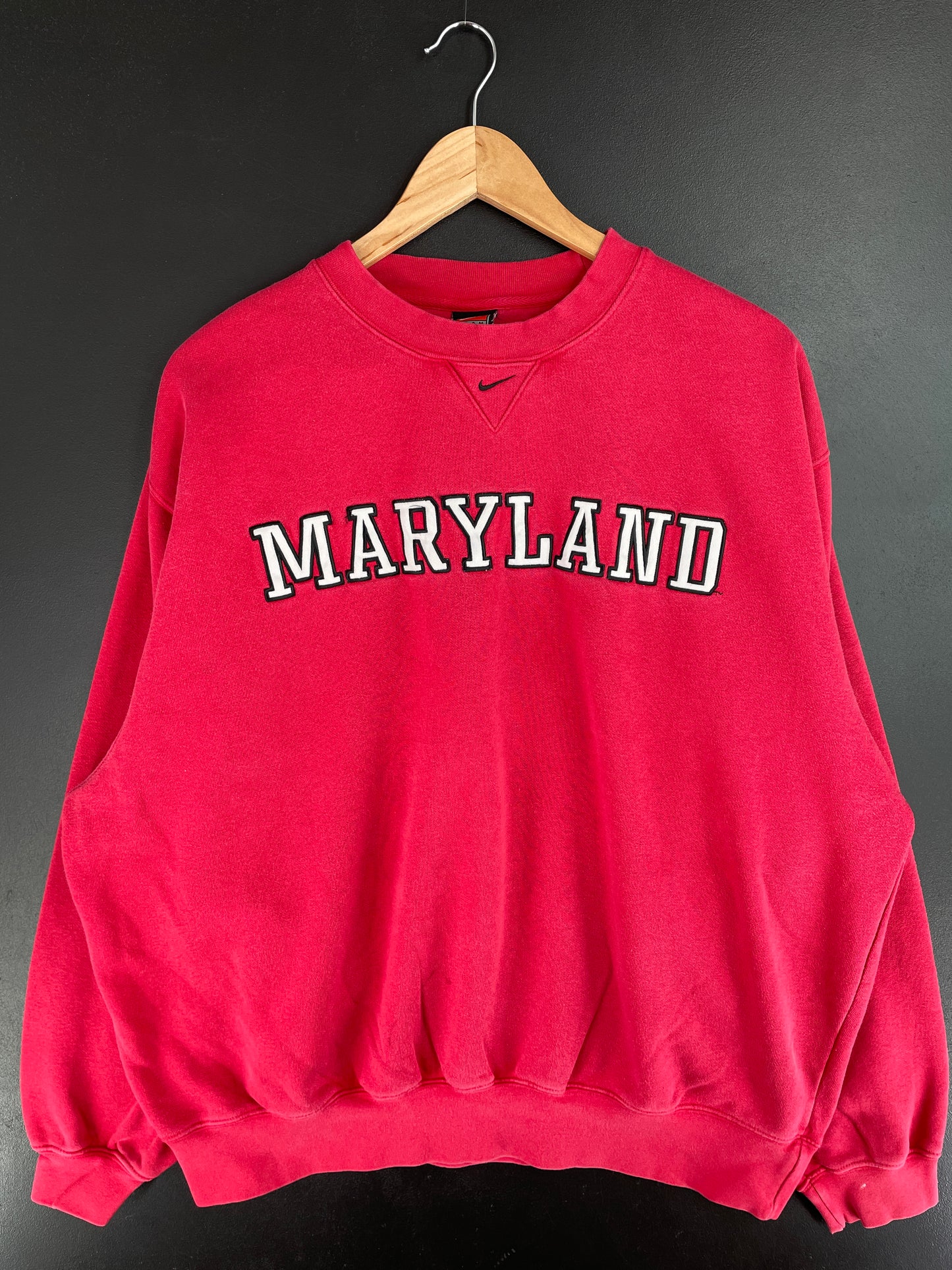 00' NIKE x MARYLAND Size L Vintage College Sweat-shirt / E625