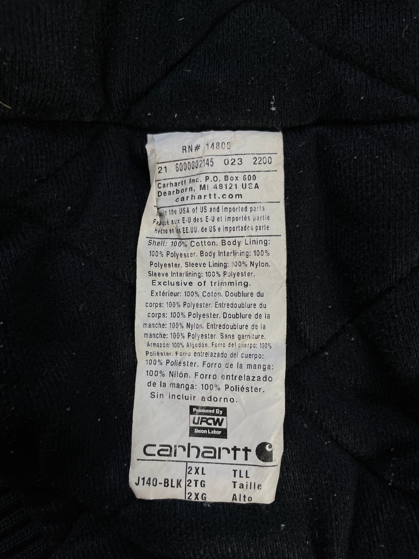 Vintage CARHARTT Size XXL Hoodie Duck Jacket / A9745
