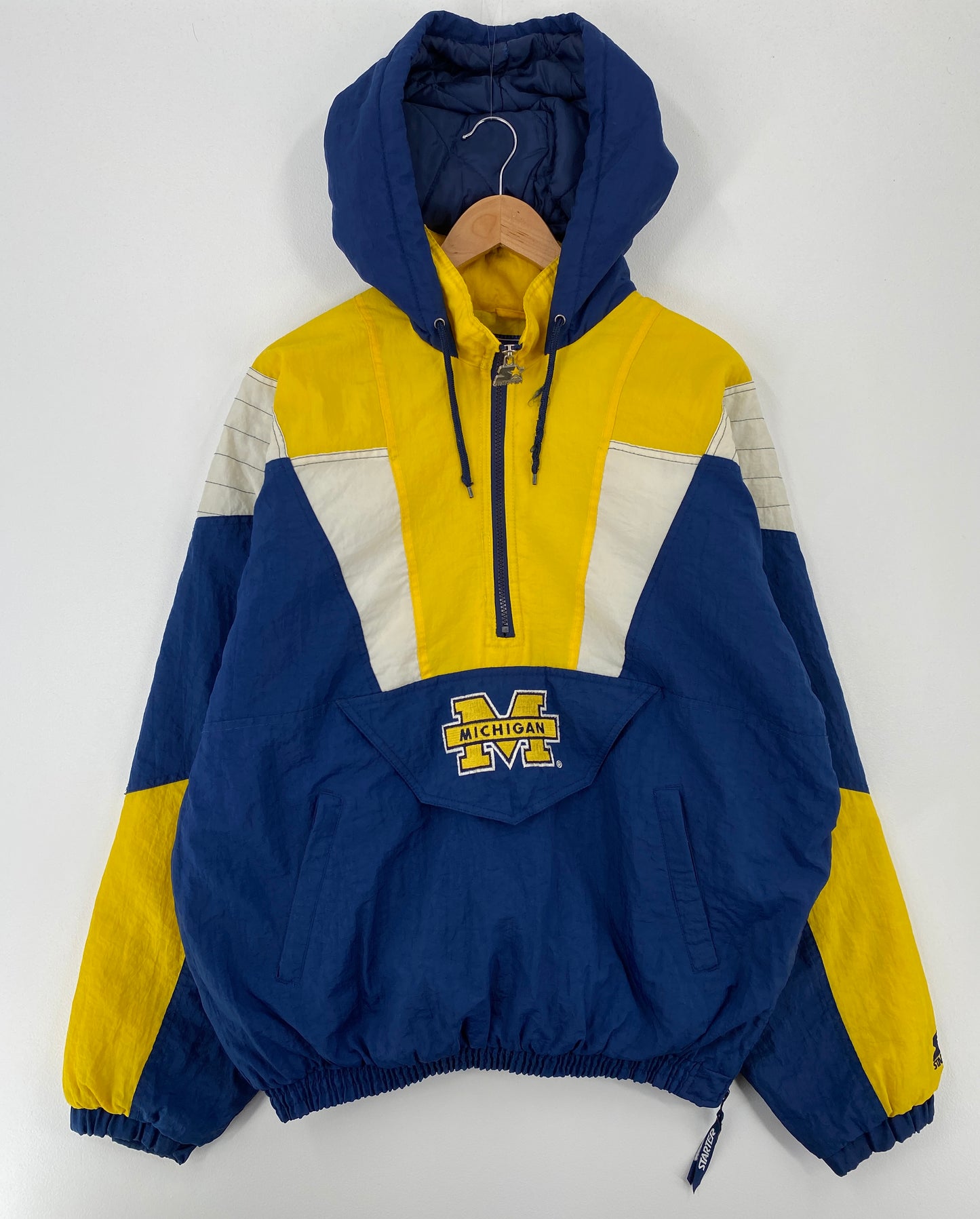 90's STARTER x MICHIGAN Size L Vintage College Nylon Jacket / A8764