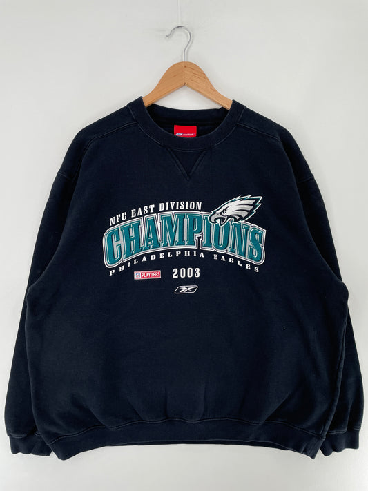 Vintage PHILADELPHIA EAGLES Size L Vintage NFL Sweat-Shirt / E5752S