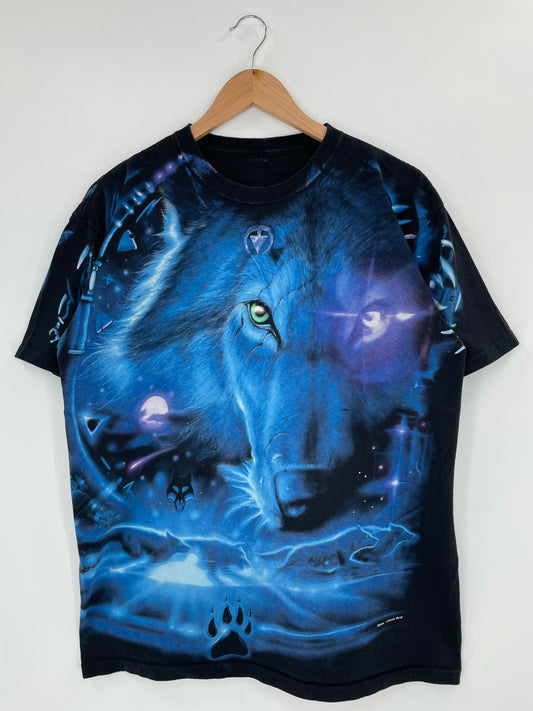 2001 LIQUID BLUE WOLF Size No Tag (Approx.L) Vintage T-Shirts / K4968
