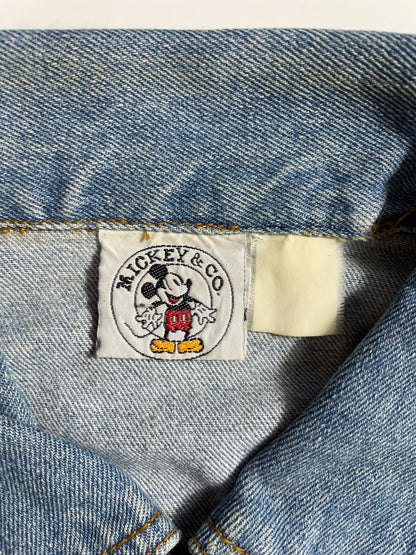 90's DISNEY MICKEY MINNIE Size Approx.M Vintage Denim Jacket / E2766J