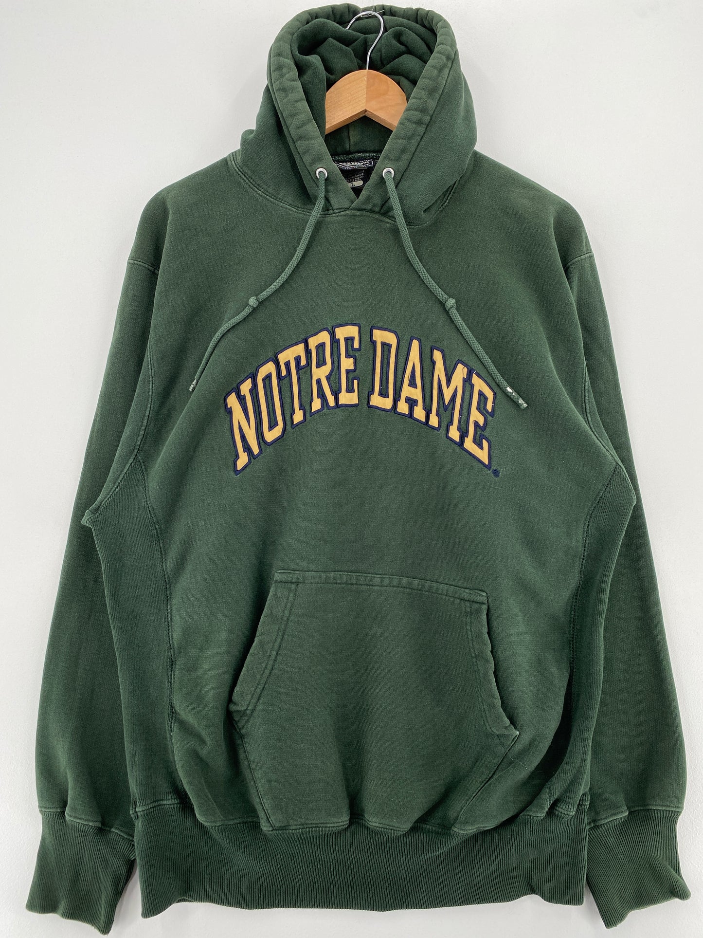 Vintage NOTRE DAME Size L College Hoodie Sweat-Shirt / A3483