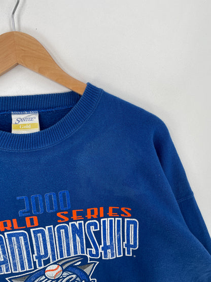 2002 NEW YORK YANKEES x NEW YORK METS Made in USA Size XXL Vintage MLB Sweat-Shirt / E3034S