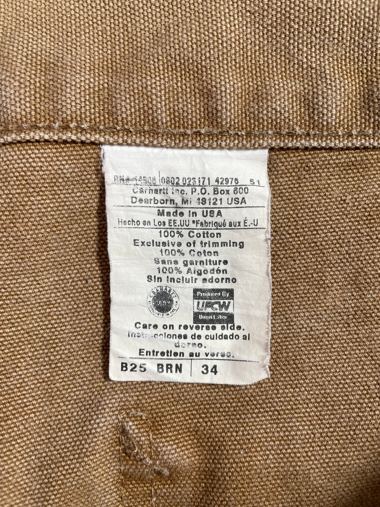 Vintage CARHARTT Made in USA Size W34xL8 Duck Shorts / A4282