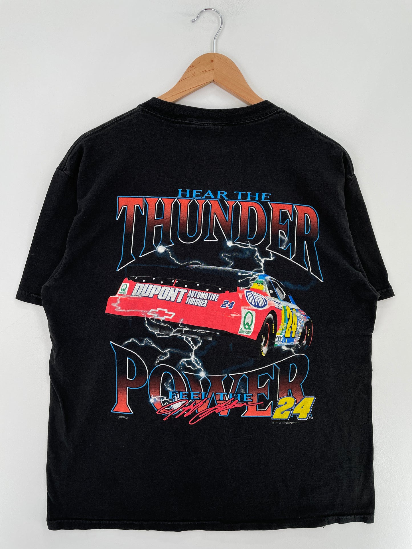 1997 JEFF GORDON Made in USA Size L Vintage Racing T-shirt / E4901T