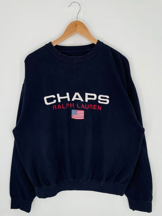 Vintage CHAPS RALPH LAUREN Size L Vintage Sweat-shirt / A8078