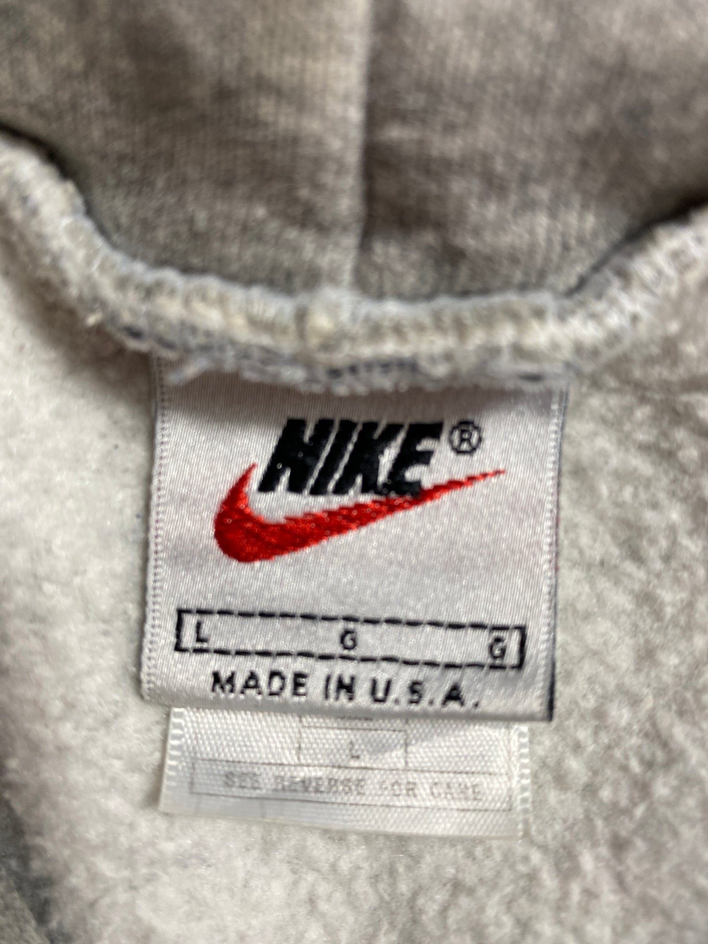 90’s NIKE MINI SWOOSH Made in USA Size L Vintage Hoodie Sweat-shirt / 9589