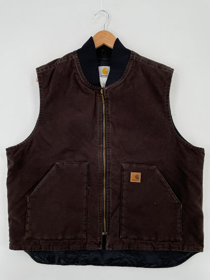 Vintage CARHARTT Size XL Duck Vest / A8052