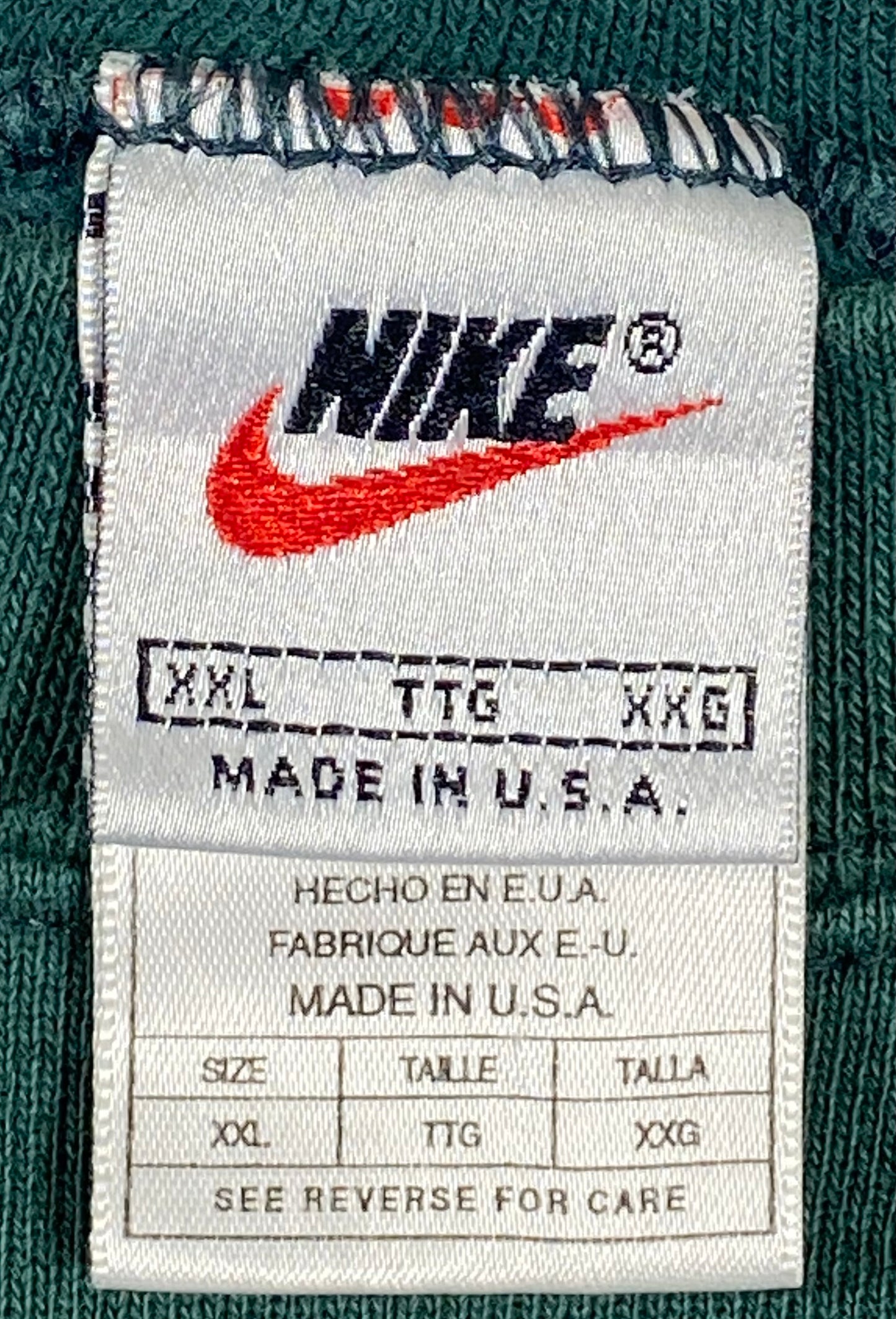 90’s Nike Mini Swoosh Made in USA Vintage Sweat-Shirt / 4651