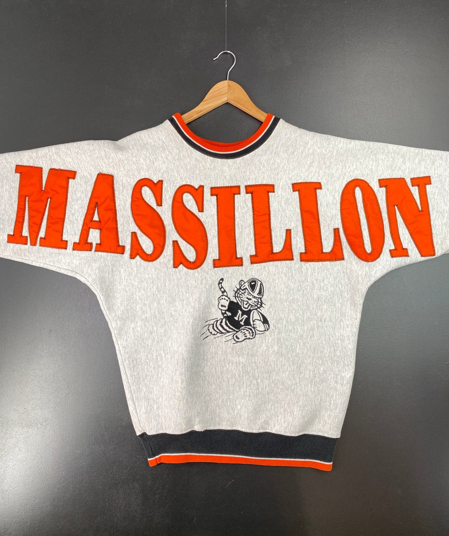 90’s MASSILLON Made in USA Approx. Size XL Vintage College Sweat-Shirt / E3831S