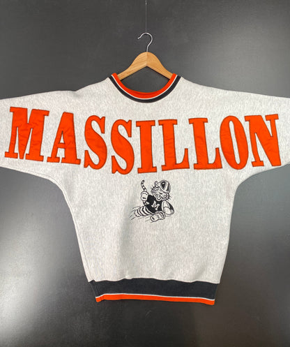 90’s MASSILLON Made in USA Approx. Size XL Vintage College Sweat-Shirt / E3831S