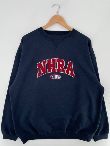 Vintage NHRA DRAG RACING Size XL Sweat-Shirt / E4414S