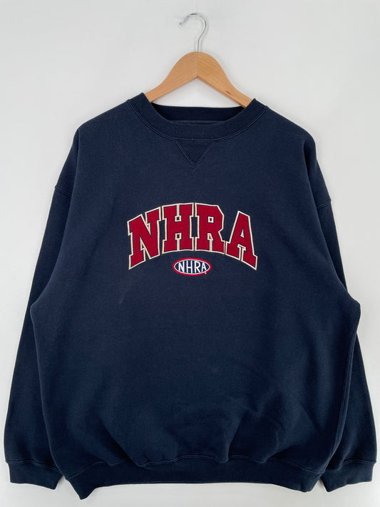 Vintage NHRA DRAG RACING Size XL Sweat-Shirt / E4414S