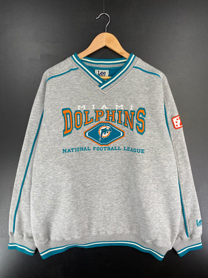 90’s MIAMI DOLPHINS Size XL Vintage NFL Sweat-shirt / E5524S