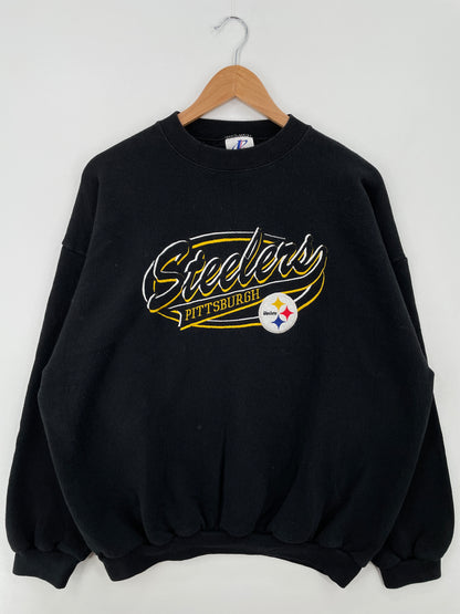90's PITTSBURGH STEELERS Size XL Vintage NFL Sweat Shirt / A8576