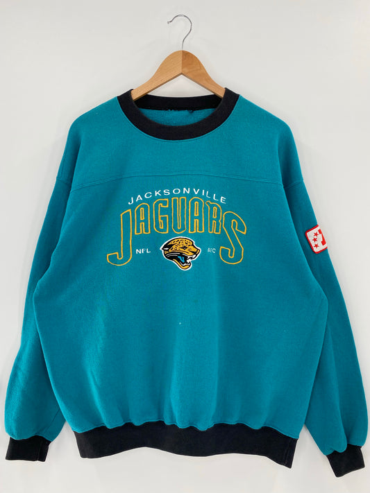 90’s JACKSONVILLE JAGUARS Made in USA Size No tag (Approx.XL)  NFL Sweat shirt / K5703