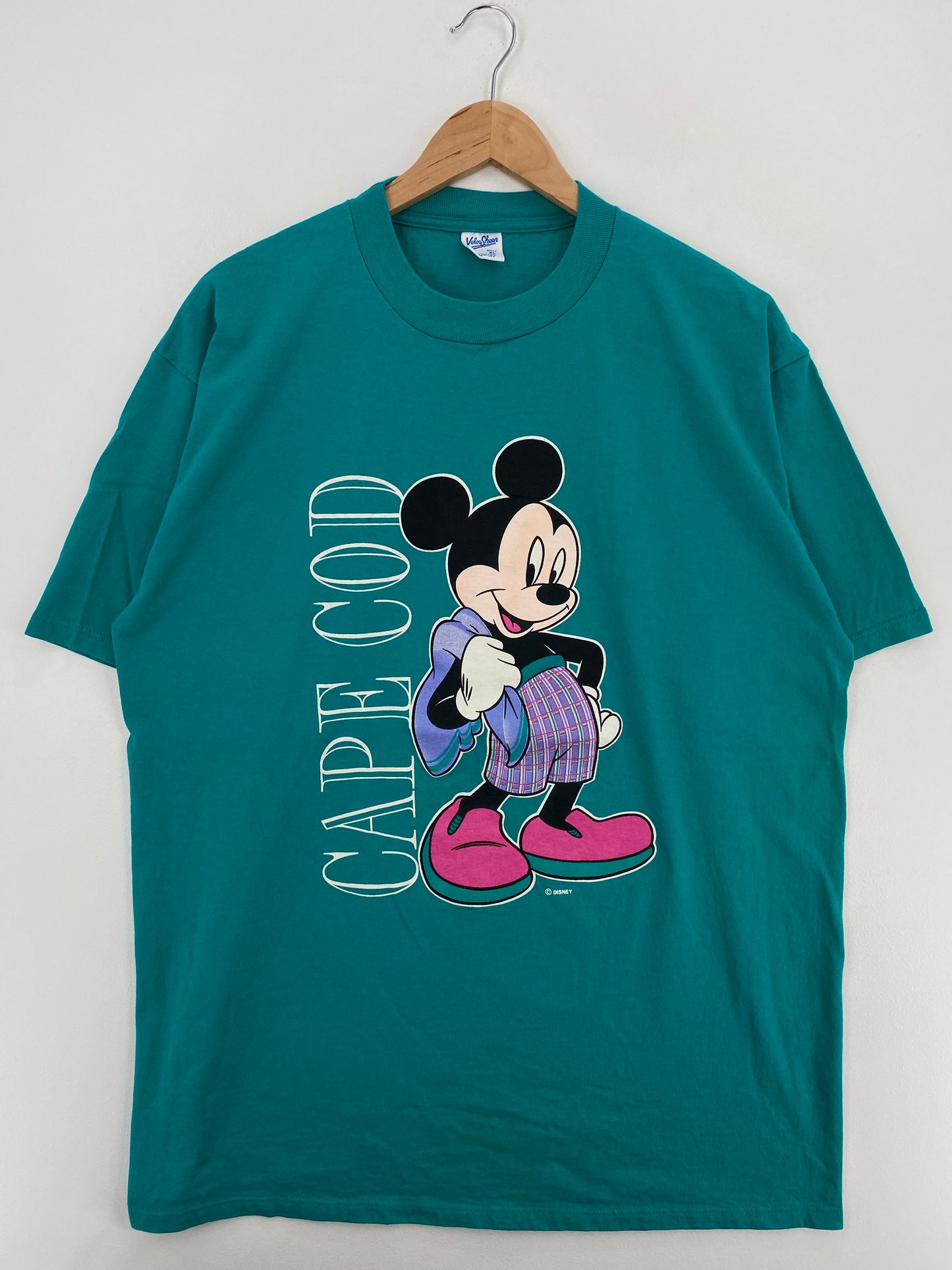 80’s DISNEY MICKEY CAPE COD Made in USA Size XL Vintage T-Shirts / A5653