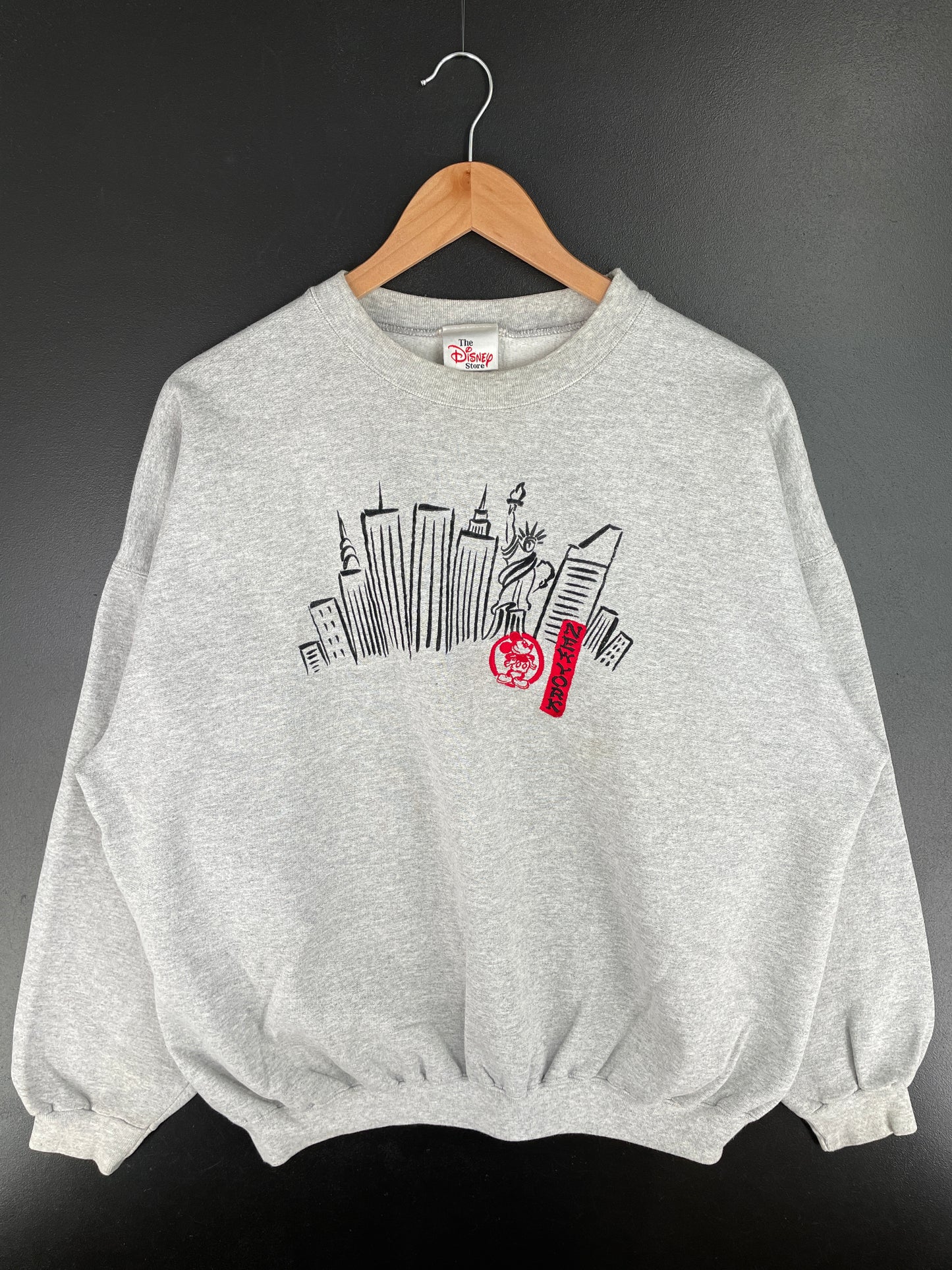90's DISNEY MICKEY NEW YORK Made in USA Size XL Vintage Sweat-shirt / A3817
