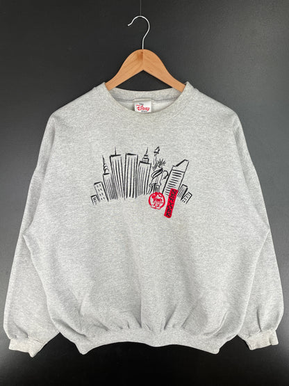 90's DISNEY MICKEY NEW YORK Made in USA Size XL Vintage Sweat-shirt / A3817