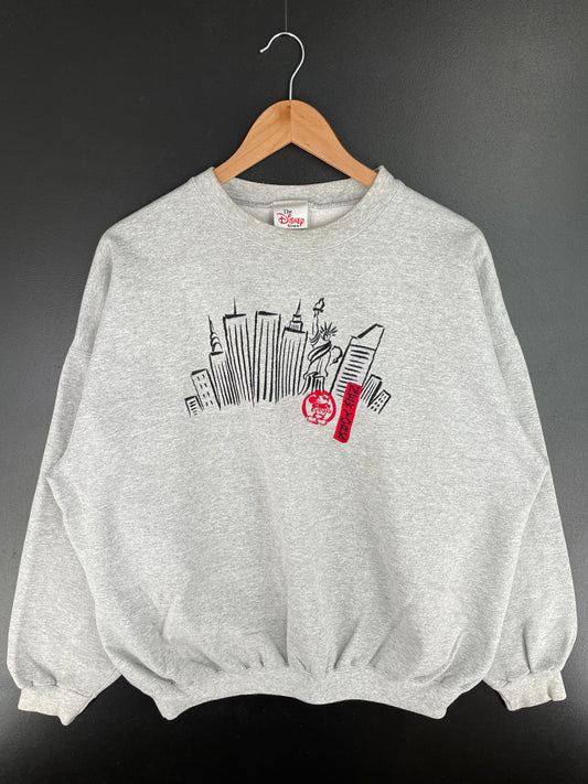 90's DISNEY MICKEY NEW YORK Made in USA Size XL Vintage Sweat-shirt / A3817