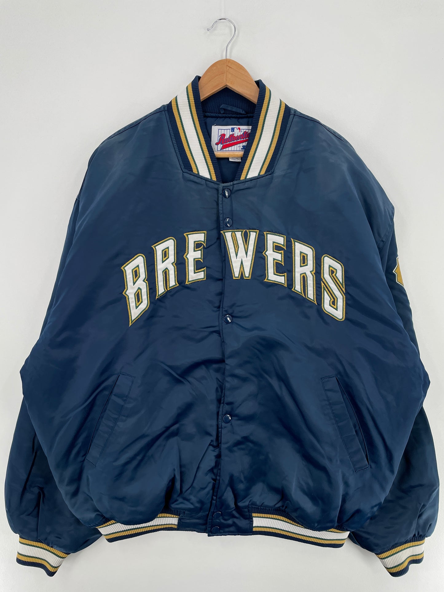 Vintage STARTER x MILWAUKEE BREWERS Size XXL Vintage Nylon Padded Jacket / E864