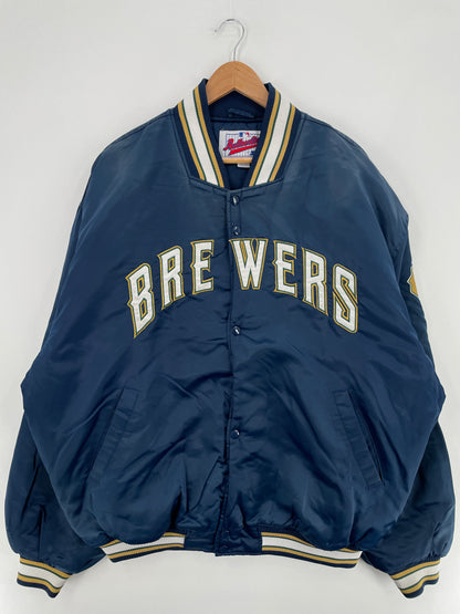 Vintage STARTER x MILWAUKEE BREWERS Size XXL Vintage Nylon Padded Jacket / E864