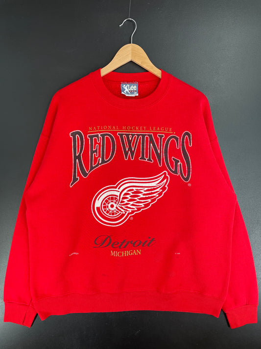 90's DETROIT RED WINGS Made in USA Size XL Vintage NHL Sweat-shirt / E3116S