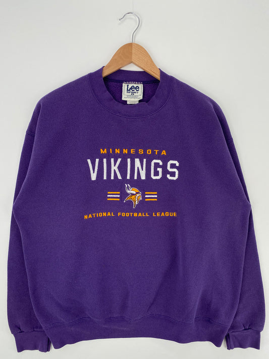 Vintage MINNESOTA VIKINGS Size L NFL Sweat-shirt / A766