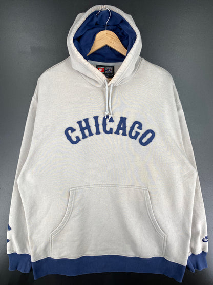 00' NIKE CHICAGO CUBS Size L Vintage MLB Hoodie Sweat-Shirts/ A417