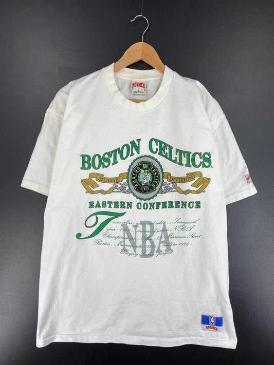 90’s BOSTON CELTICS Made in USA Size XL Vintage NBA T-shirt / E3736T