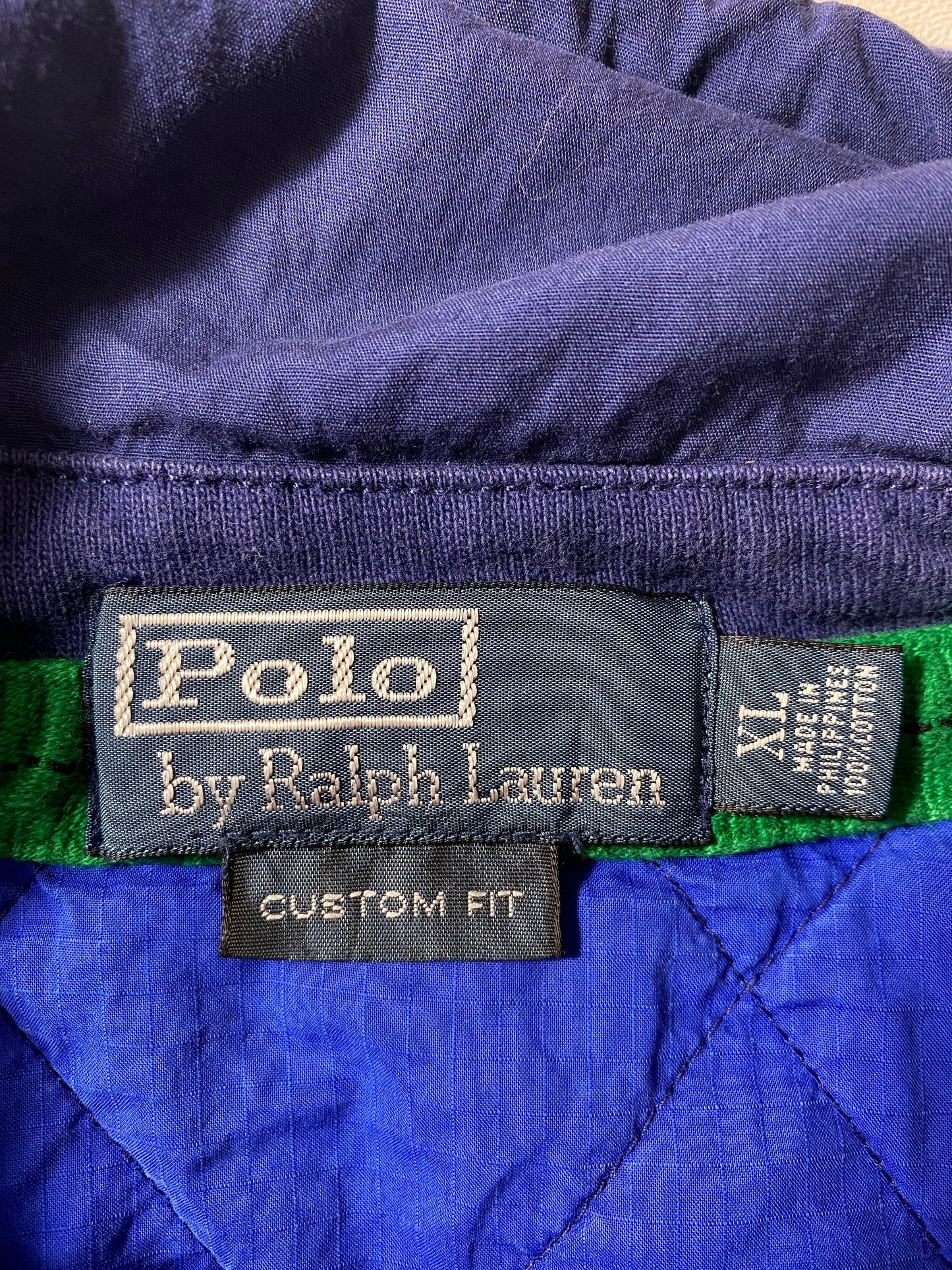 90's POLO RALPH LAUREN Size XL Vintage Hoodie Rugby-Shirt / E497